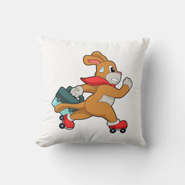 Dog with Roller skates Cushion (Front)