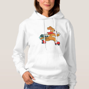 Dog with Roller skates Hoodie