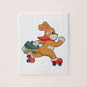Dog with Roller skates Jigsaw Puzzle