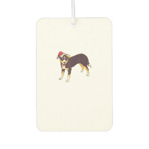 Dog With Santa Hat - Funny Christmas  Car Air Freshener