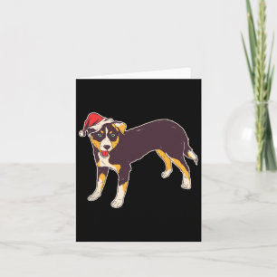 Dog With Santa Hat - Funny Christmas Card