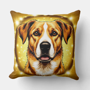 Dog with Sparkles Pet Lover Home Décor Gift Cushion