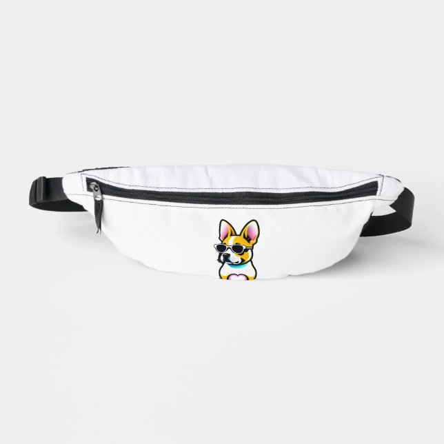 Dog With Sun Glasses Bum Bags (Front)