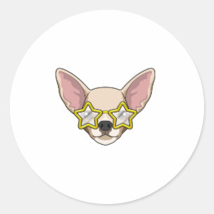 Dog with Sunglasses Classic Round Sticker