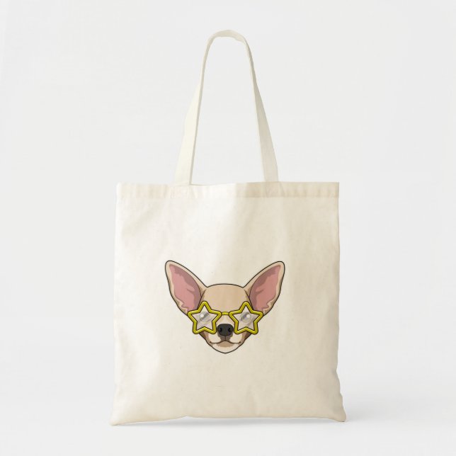 Dog with Sunglasses Tote Bag (Front)