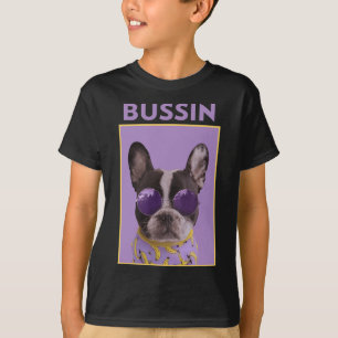 Dog With Sungles Bulldog Bussin  T-Shirt