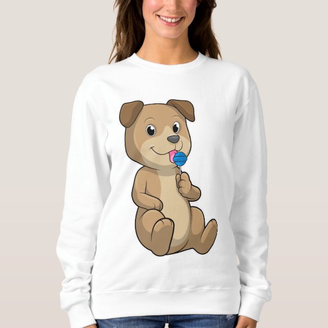 Dog with Sweets Lollipop Sweatshirt (Front)