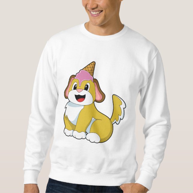 Dog with Waffle ice cream Sweatshirt (Front)