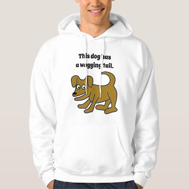 Dog with wagging tail hoodie (Front)
