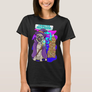 Dog Wizard Pug Wand Magic Spell Fantasy Mage Treat T-Shirt