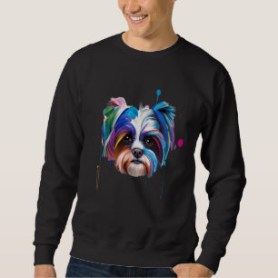 Dog Womens Colorful Cool Shih Tzu Mens Sweatshirt
