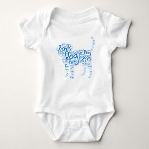 Dog Word Cloud  Baby Bodysuit
