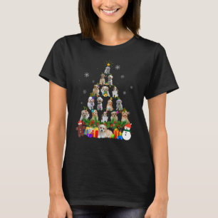 Dog Xmas Pyjamas Cavachon Christmas Tree Lights T-Shirt