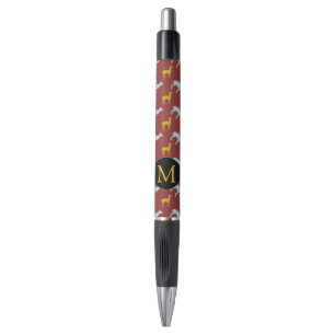 Dog Year 2018 Zodiac Birthday Monogram Pen E