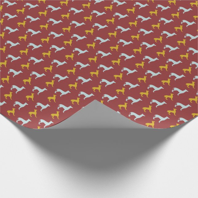 Dog Year Dogs Pattern Wrapping paper (Corner)