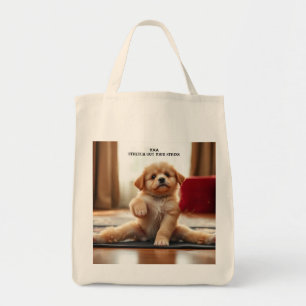Dog Yoga Tote Bag