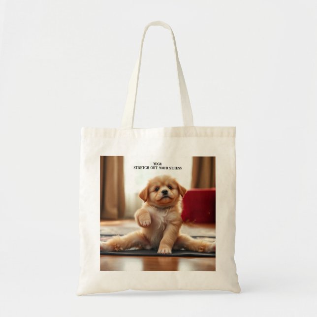Dog Yoga Tote Bag (Front)