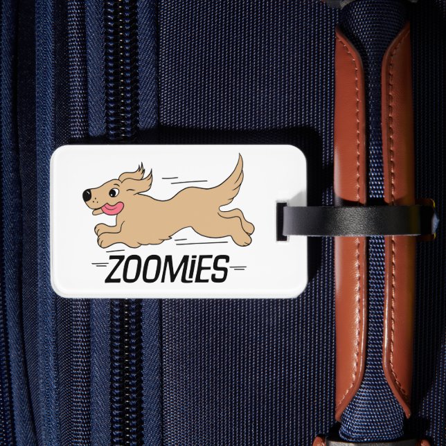 Dog Zoomies Funny Luggage Tag (Back Insitu 2)