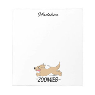 Dog Zoomies Humorous Personalized Notepad