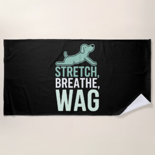 Doga Dog Yoga Pet Wellness Mindful Stretching Beach Towel