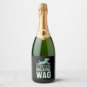 Doga Dog Yoga Pet Wellness Mindful Stretching Sparkling Wine Label
