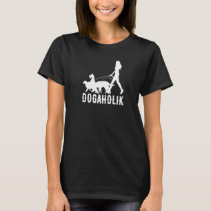 Dogaholic Walking With Dog Costume T-Shirt