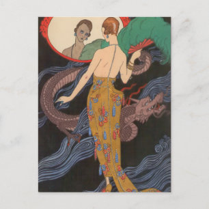 Dogaresse Evening Gown by George Barbier Postcard