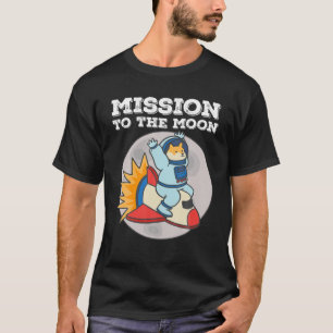 Doge-1 Mission To The Moon Dogecoin Hodl Funny Cry T-Shirt