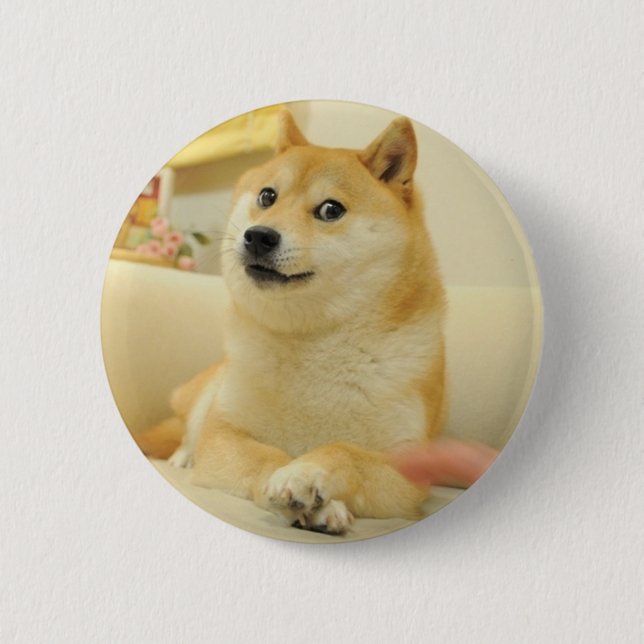 Doge 6 Cm Round Badge (Front)
