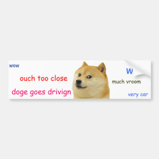 Doge Bumper Sticker