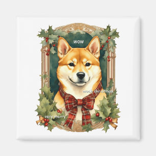 Doge Christmas Swea Shiba Inu Mens Long  Magnet
