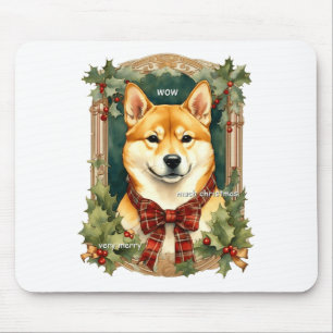 Doge Christmas Swea Shiba Inu Mens Long Mouse Pad