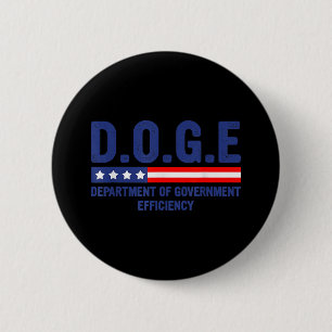 Doge D.o.g.e. Department Of Government Efficiency  6 Cm Round Badge