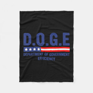 Doge D.o.g.e. Department Of Government Efficiency Fleece Blanket