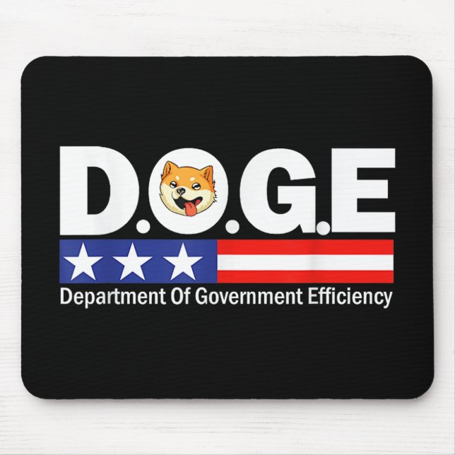 Doge D.o.g.e. Department Of Government Efficiency  Mouse Pad (Front)