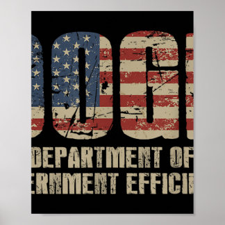 Doge D.o.g.e. Department Of Government Efficiency  Poster