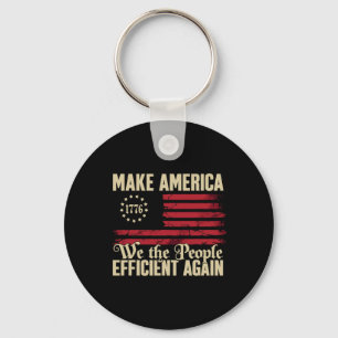 Doge D.o.g.e Make America Efficient Again Trump 20 Key Ring