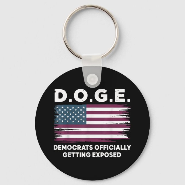 Doge Democrats Officially Getting Exposed _3  Key Ring (Front)