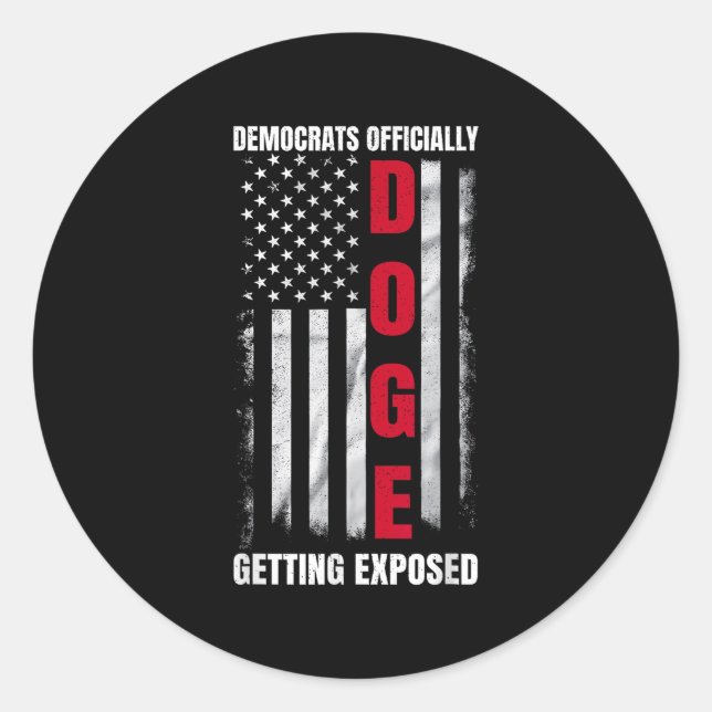 Doge Democrats Officially Getting Exposed _5  Classic Round Sticker (Front)