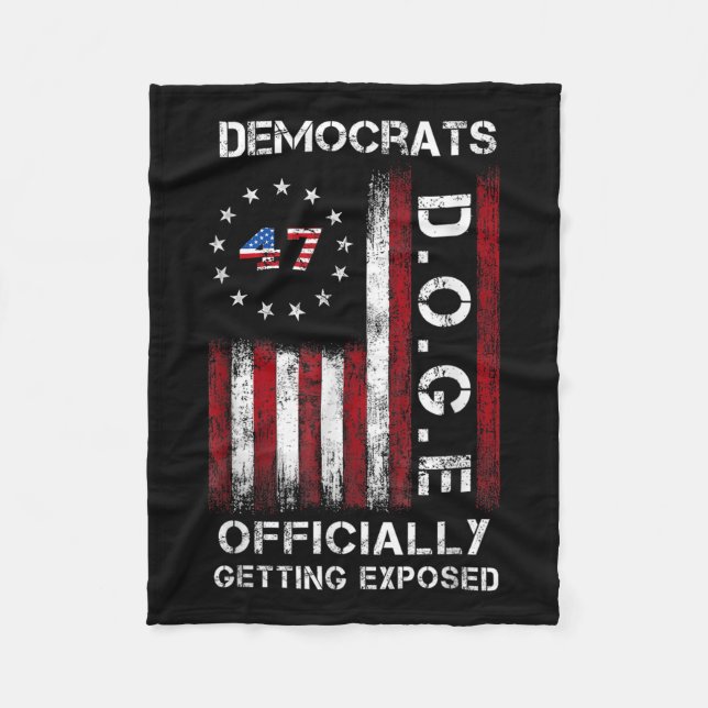 Doge Democrats Officially Getting Exposed Trump 20 Fleece Blanket (Front)