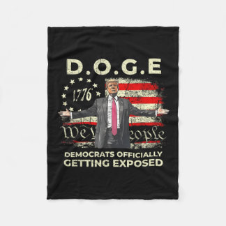 Doge Democrats Officially Getting Exposed Trump 20 Fleece Blanket
