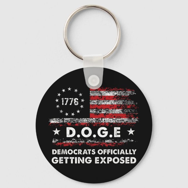 Doge Democrats Officially Getting Exposed Trump 20 Key Ring (Front)