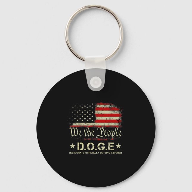 Doge Democrats Officially Getting Exposed Trump 20 Key Ring (Front)