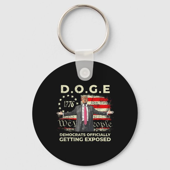 Doge Democrats Officially Getting Exposed Trump 2 Key Ring (Front)