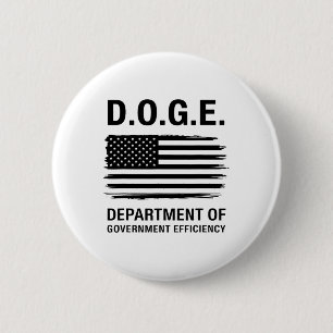 Doge Department Of Government Efficiency 4  6 Cm Round Badge