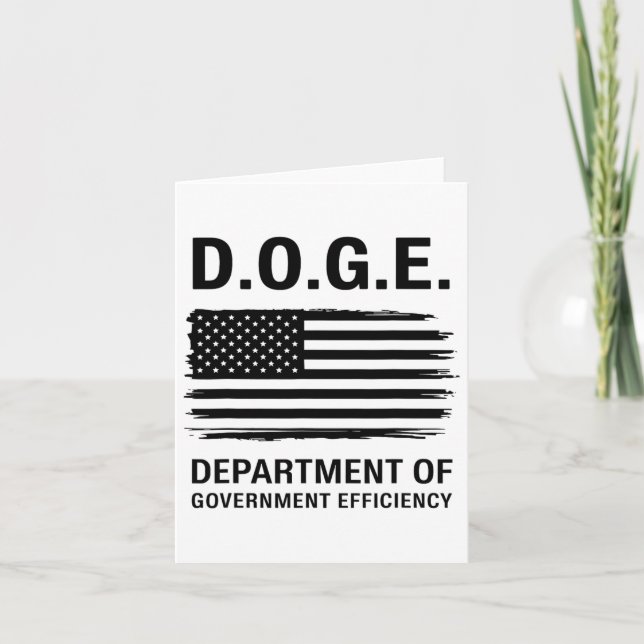 Doge Department Of Government Efficiency 4  Card (Front)
