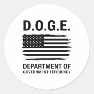 Doge Department Of Government Efficiency 4 Classic Round Sticker