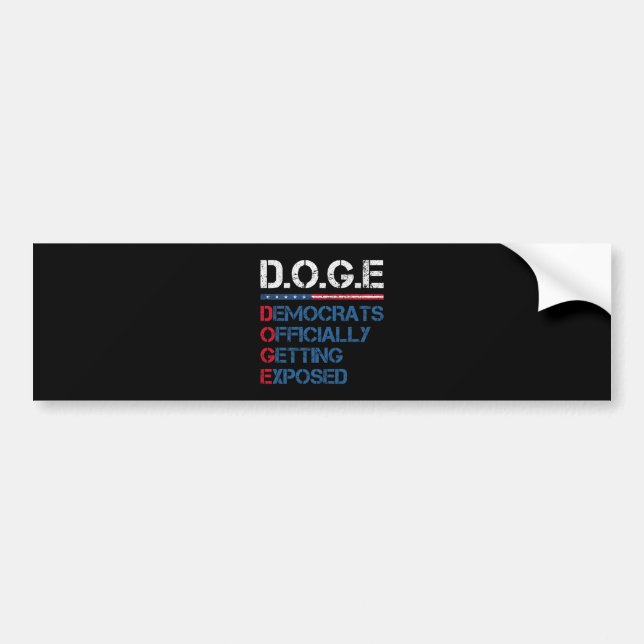 DOGE Department Of Government Efficiency Bumper Sticker (Front)