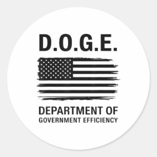 Doge Department Of Government Efficiency Classic Round Sticker