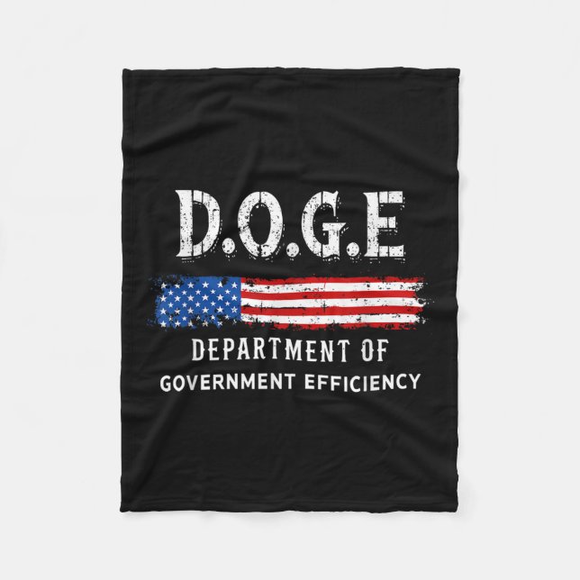 Doge Department Of Government Efficiency  Fleece Blanket (Front)